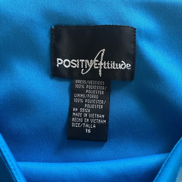 Positive Attitude Beautiful Blue Floral Sleeveless Maxi Dress Women’s size 16 - Picture 14 of 16